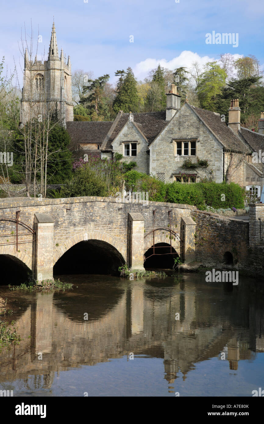 Castle Combe-Wiltshire England Stockfoto