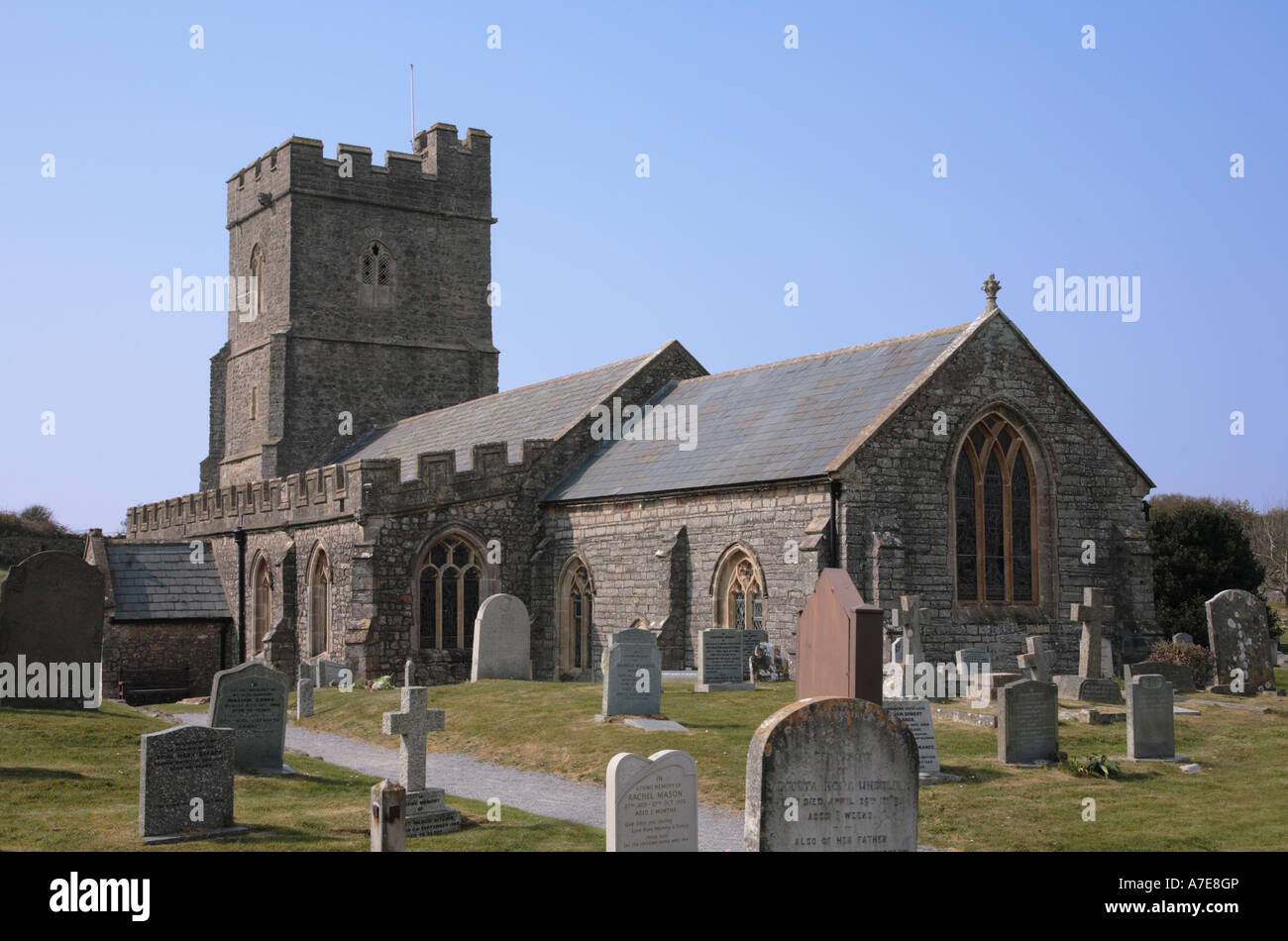 S Marienkirche in Berrow Somerset England Stockfoto