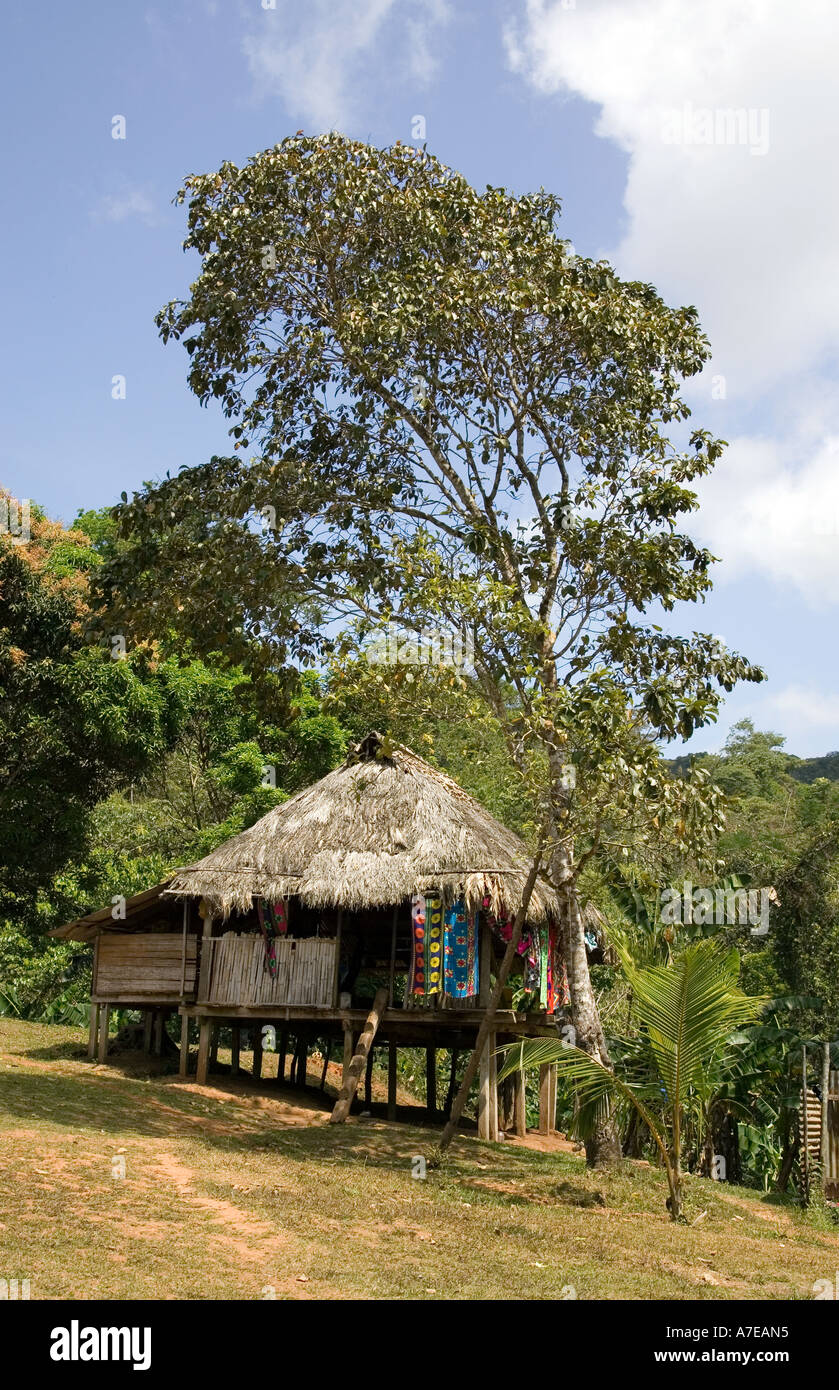 Embera Drua Dorf Stockfoto