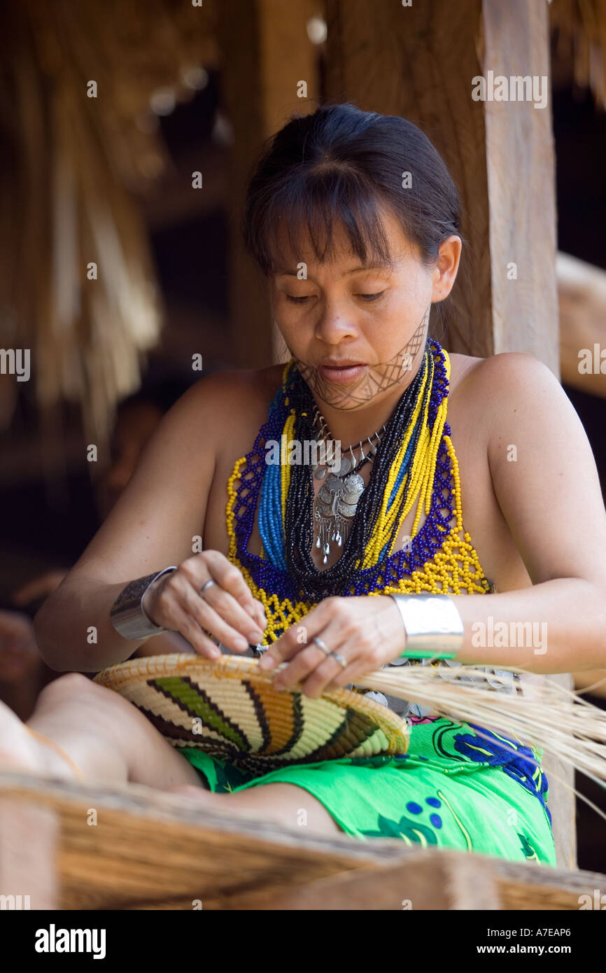 Embera Drua Dorf Stockfoto