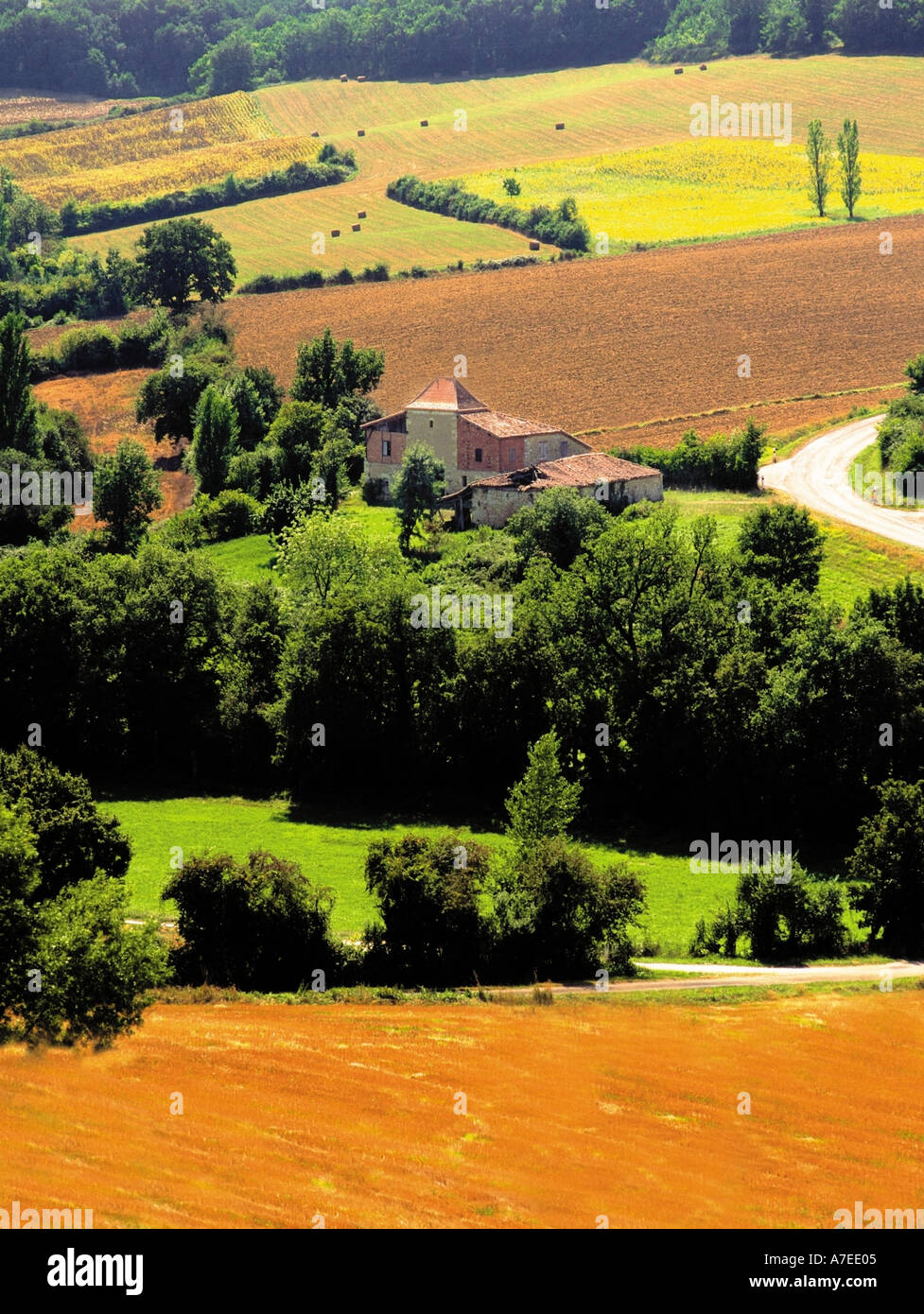 Frankreich-Gascogne-Gers-Blick vom lavardins Stockfoto