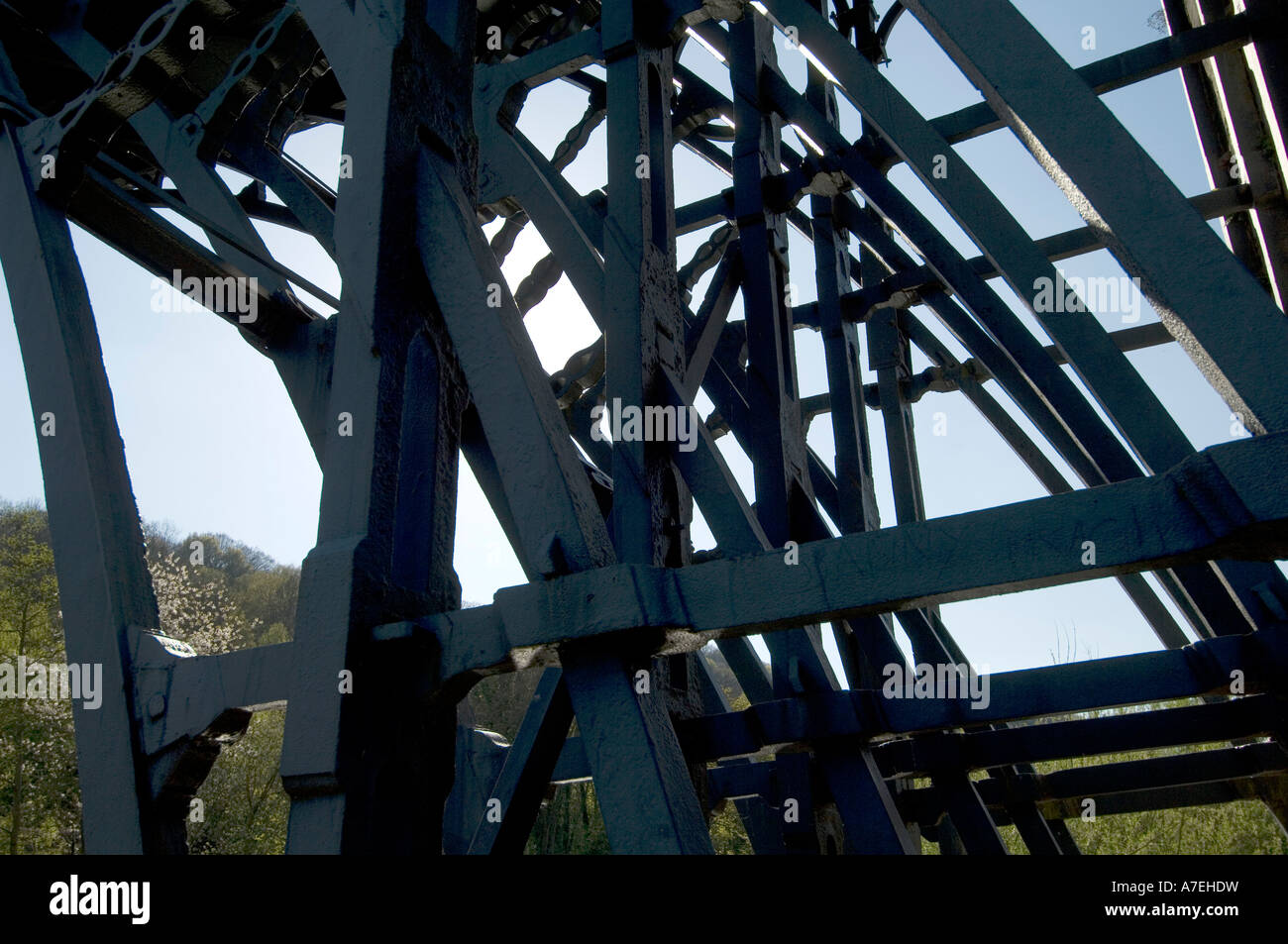 Ironbridge in Shropshire, die Wiege der industriellen Revolution in Großbritannien, jetzt beherbergt zahlreiche Museen, das Erbe zu bewahren. Stockfoto