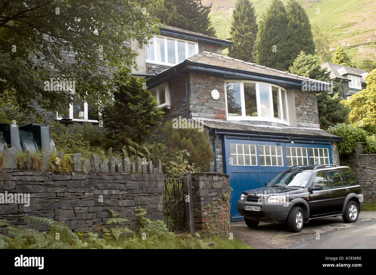 Brackenburn Haus von Hugh Walpole mit Blick auf Derwent Water Stockfoto