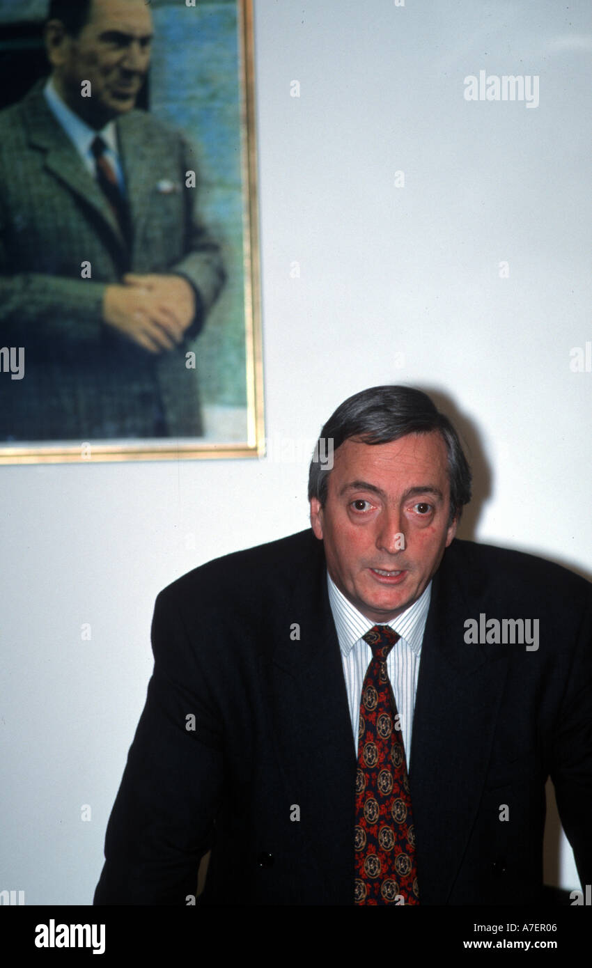 Argentinien, Buenos Aires, Nestor Kirchner, vier Mal Gouverneur der Provinz Santa Cruz, der peronistischen Gerechtigkeitspartei. Stockfoto