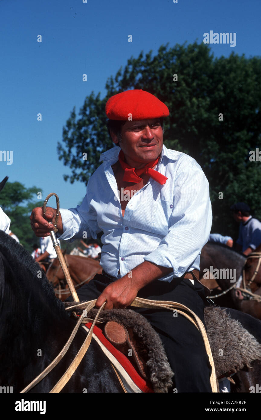 Argentinien, Buenos Aires, San Antonio de Areco, Gauchos in Argentinien. Stockfoto