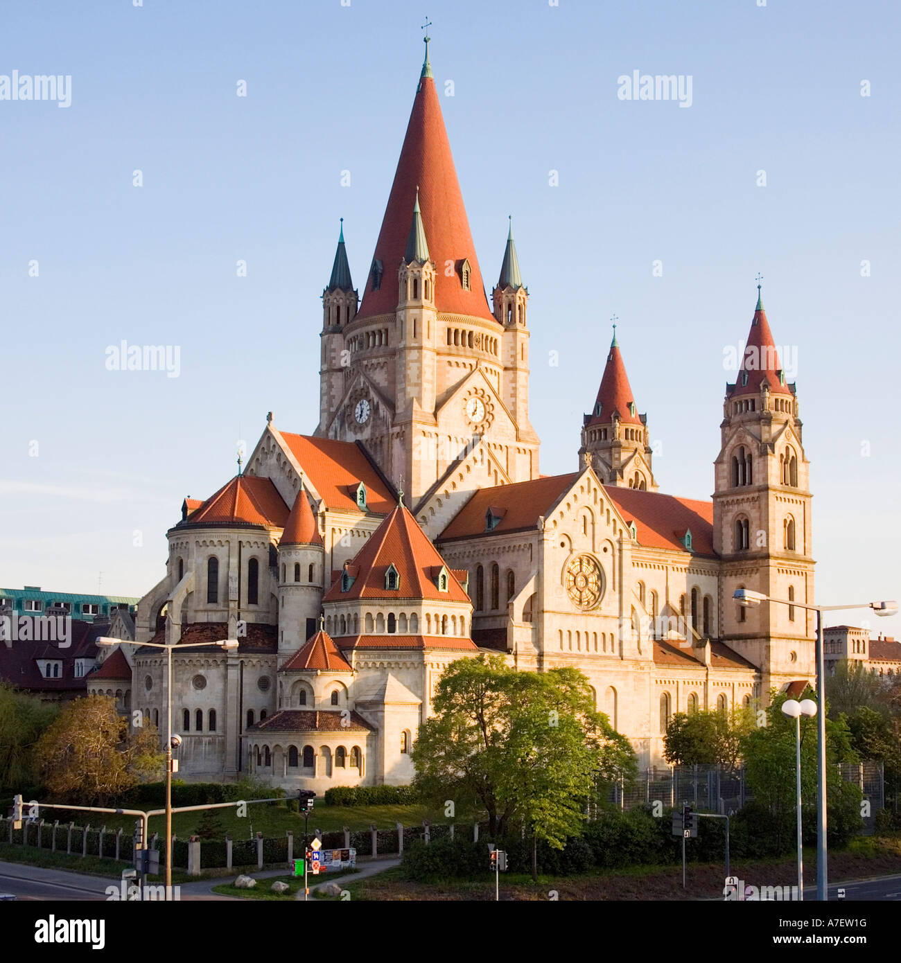 Franz von Assisi Kirche, Mexicochurch in Wien, Österreich Stockfoto