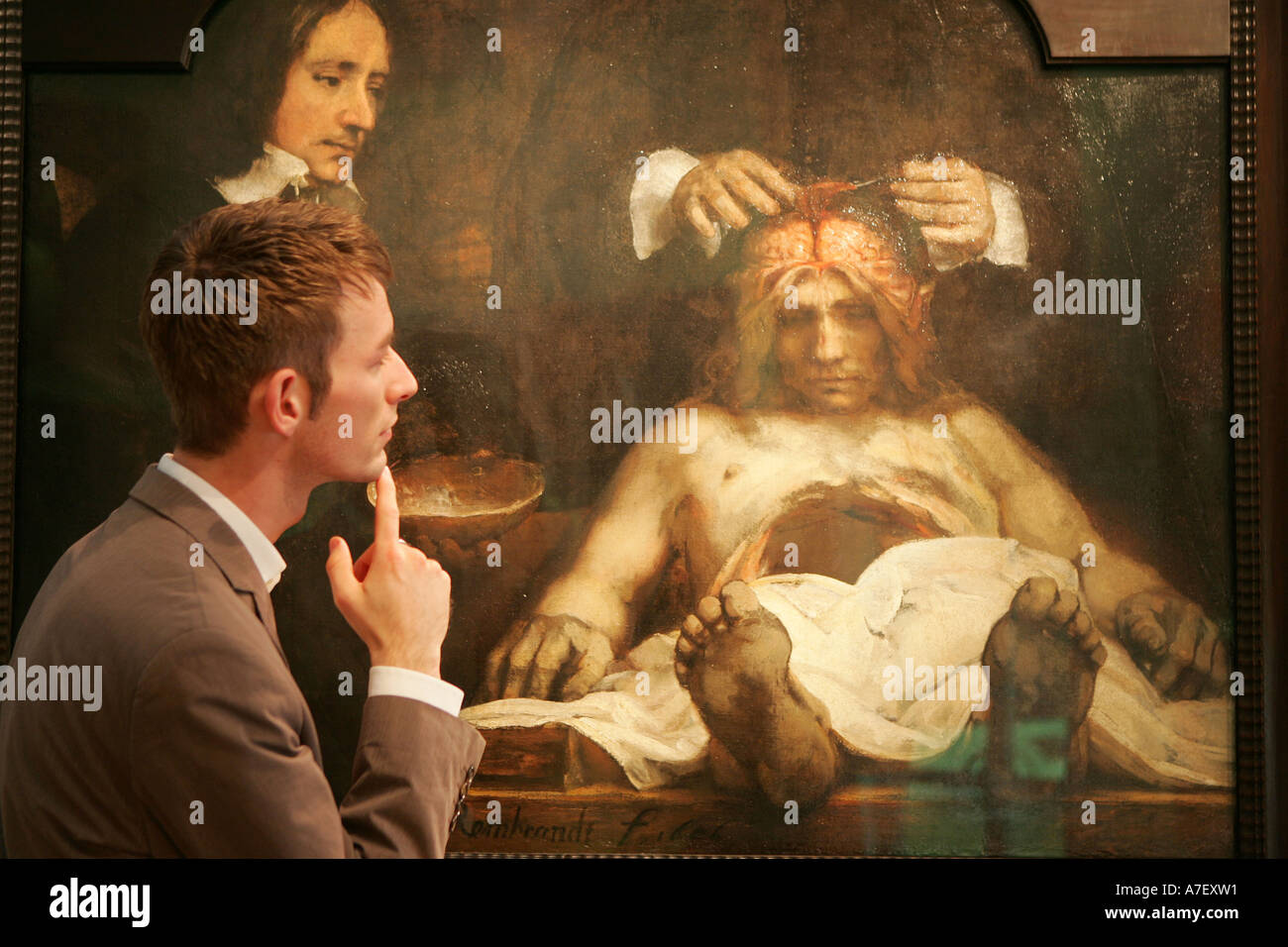 Nld Niederlande Amsterdam Amsterdam Historisch Museum Rembrandt Gemalde Anatomie Lektion Von Dr Jan Deijman Von 1656 Stockfotografie Alamy