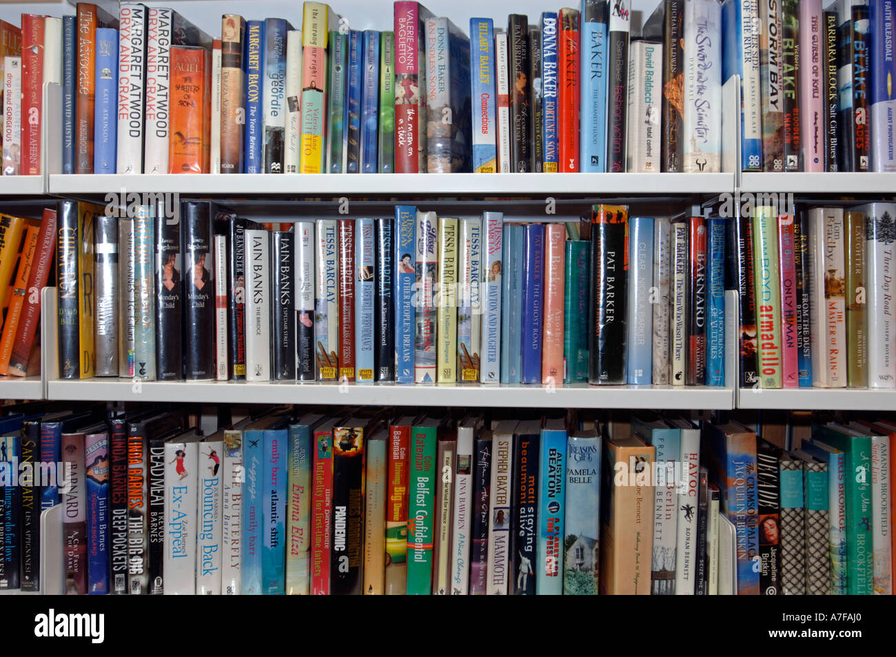 Bibliothek Bücherregale Stockfoto
