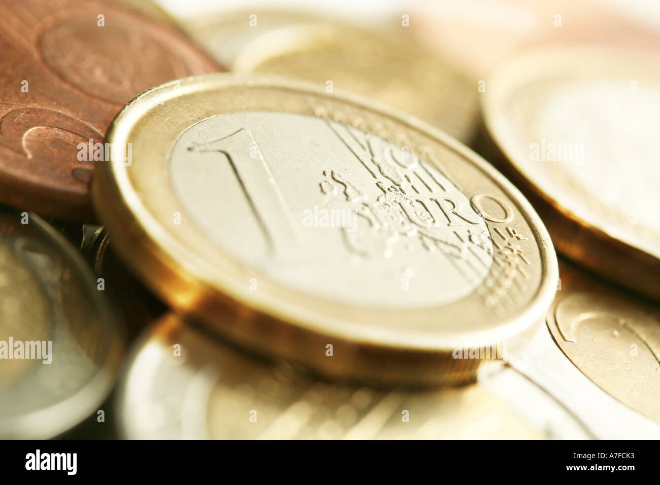 Nahaufnahme von EURO-Geld Stockfoto