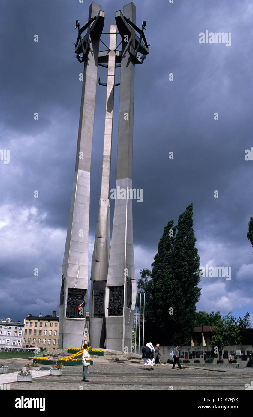Polen, Danzig, Denkmal für die Werftarbeiter Stockfoto