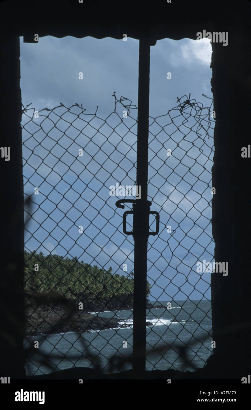 Île du Diable von eingezäunt;. Fenster auf Ile Royale