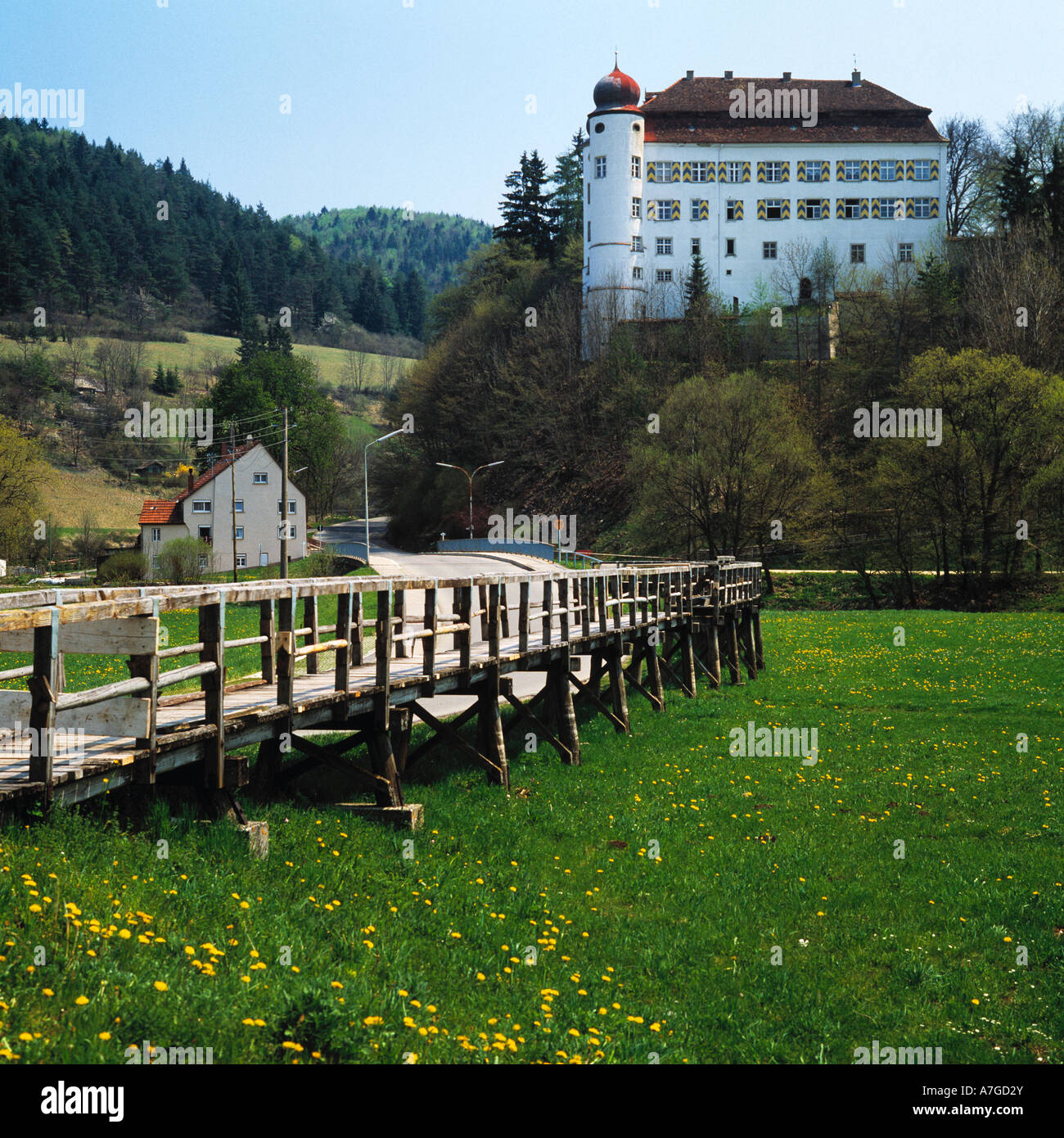 Schloss der Herren von Enzberg in Mülheim an der Donau, Naturpark Obere Donau, sch.ools.it Alb, Baden-Württemberg Stockfoto