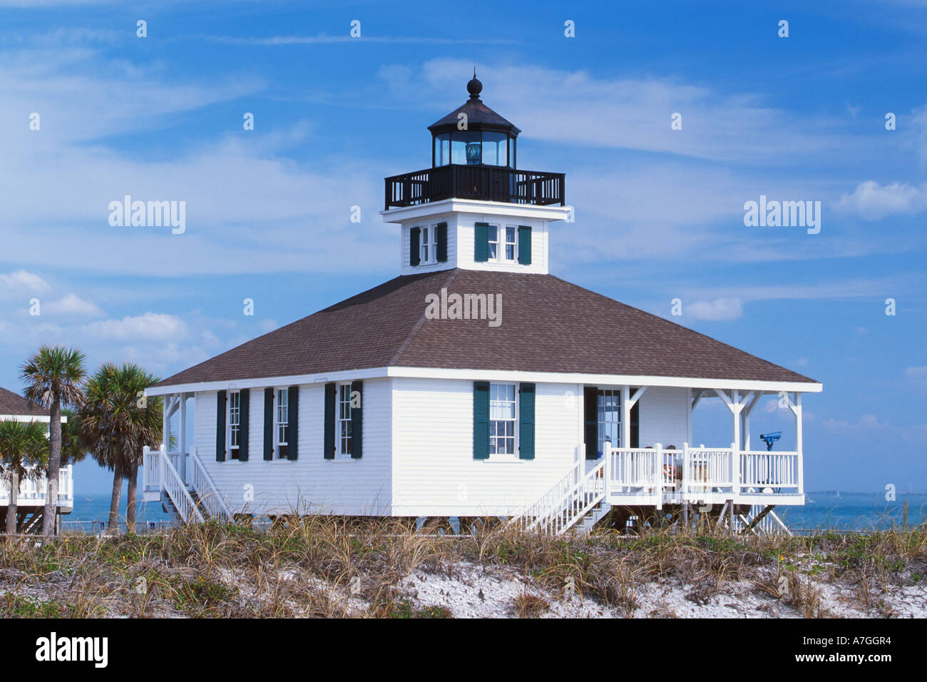 Alten Hafen Boca Grande Leuchtturm wurde im Jahre 1890 auf Gasparilla Island in Florida Vereinigte Staaten von Amerika Stockfoto