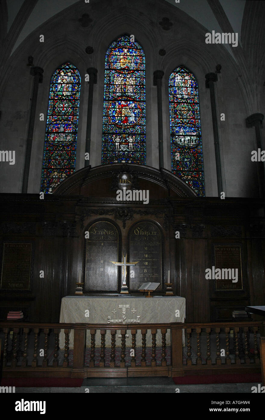 Der Altar Temple Church, London, UK. Stockfoto