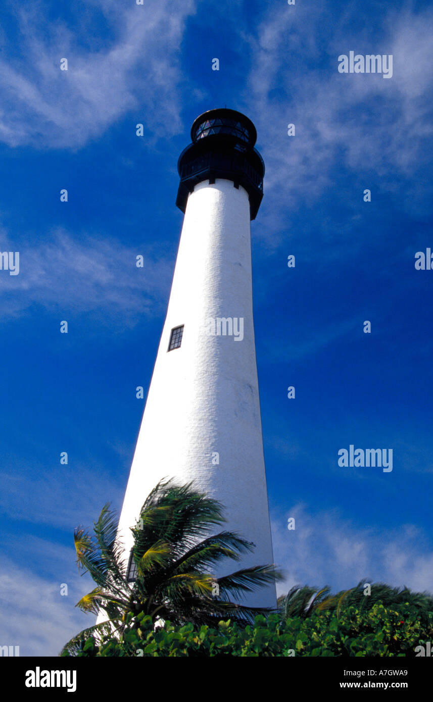 NA, USA, Florida, Dade County, Miami, Miami Beach, Key Biscayne Leuchtturm Stockfoto