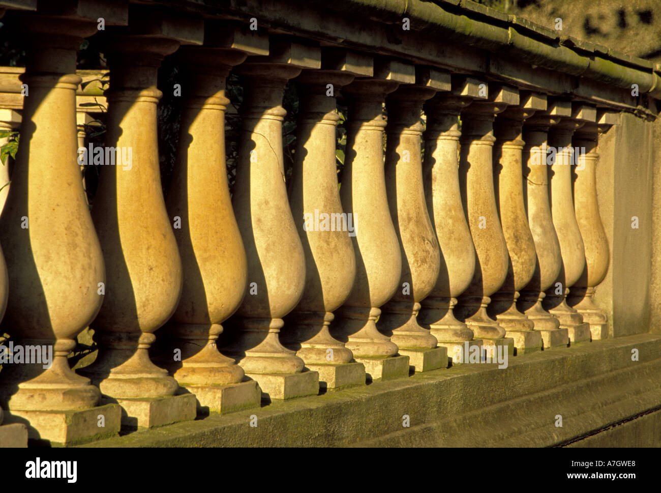 N.a. USA, Georgia, Savannah.  Zeile der Spalten. Stockfoto