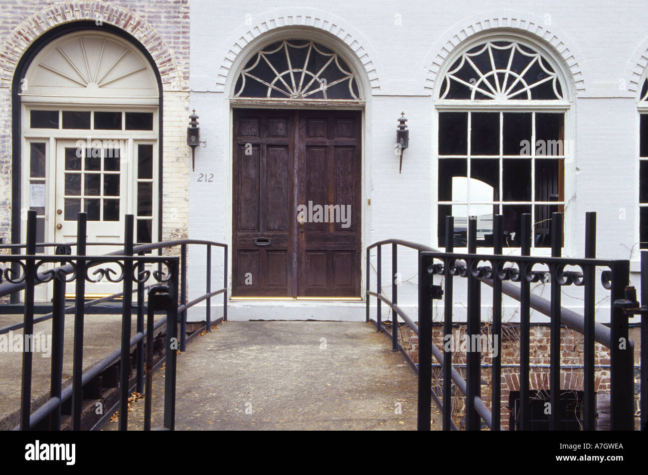 N.a. USA, Georgia, Savannah.  Gebäude auf Faktoren gehen. Stockfoto