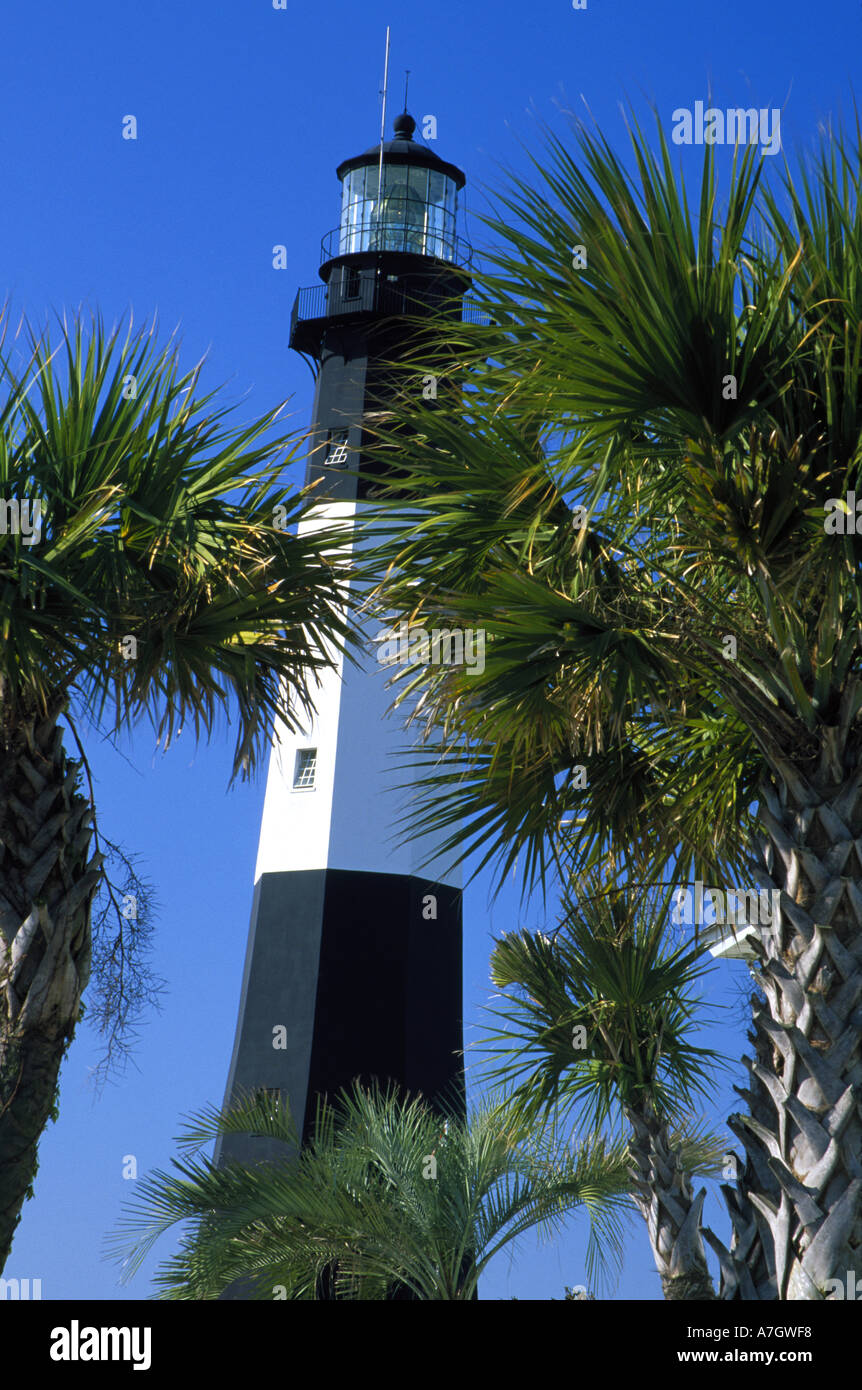 N.a. USA, Georgia, Savannah.  Tybee Island Leuchtturm. Stockfoto