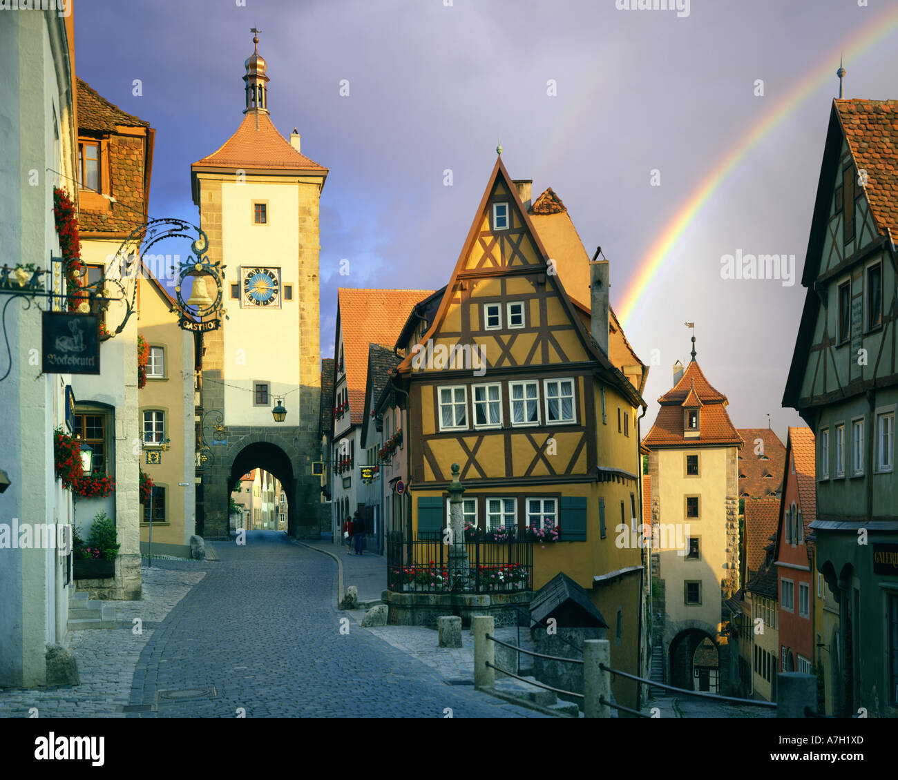 DE - Bayern: Plönlein bei Rothenburg-Ob-der-Tauber Stockfoto