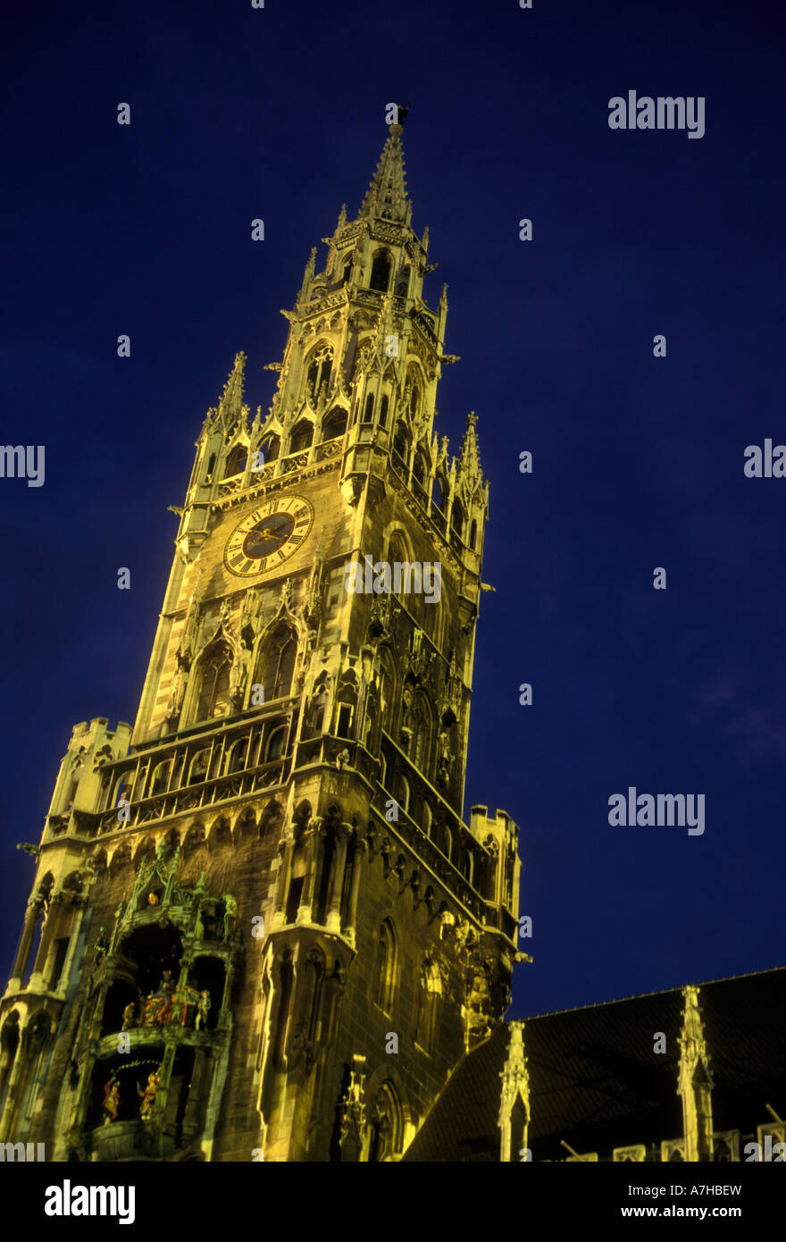 Neues Rathaus, Neues Rathaus, neugotischen Architektur, Marienplatz ...