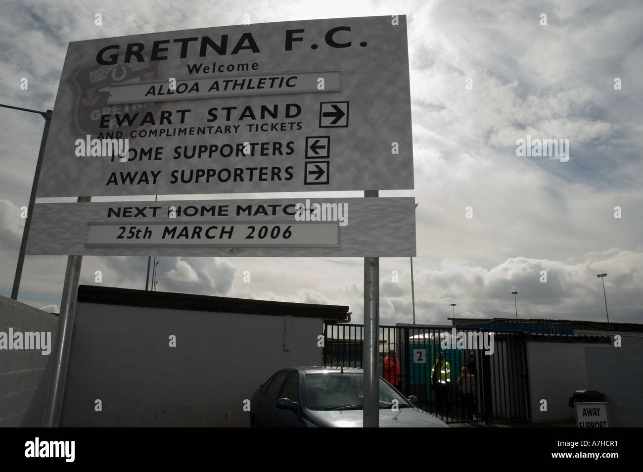 Gretna 2 Alloa 1 25. März 2006 das Ergebnis bestätigt Gretna als Scottish Second Division Meister Stockfoto