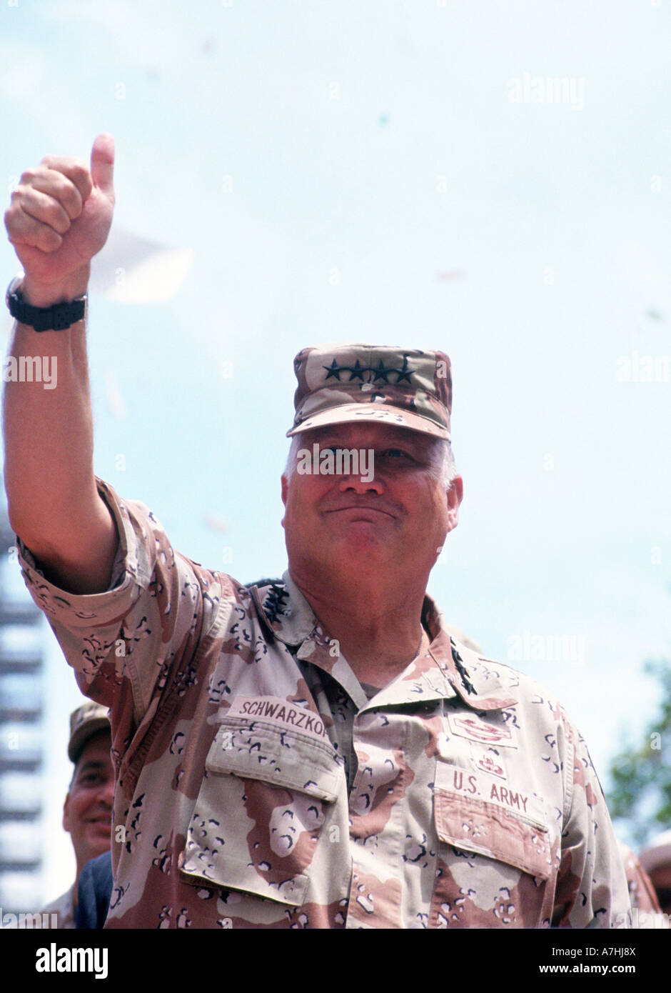 GENERAL NORMAN SCHWARZKOPF - US-Soldaten während der Operation Desert Storm 1991 Stockfoto
