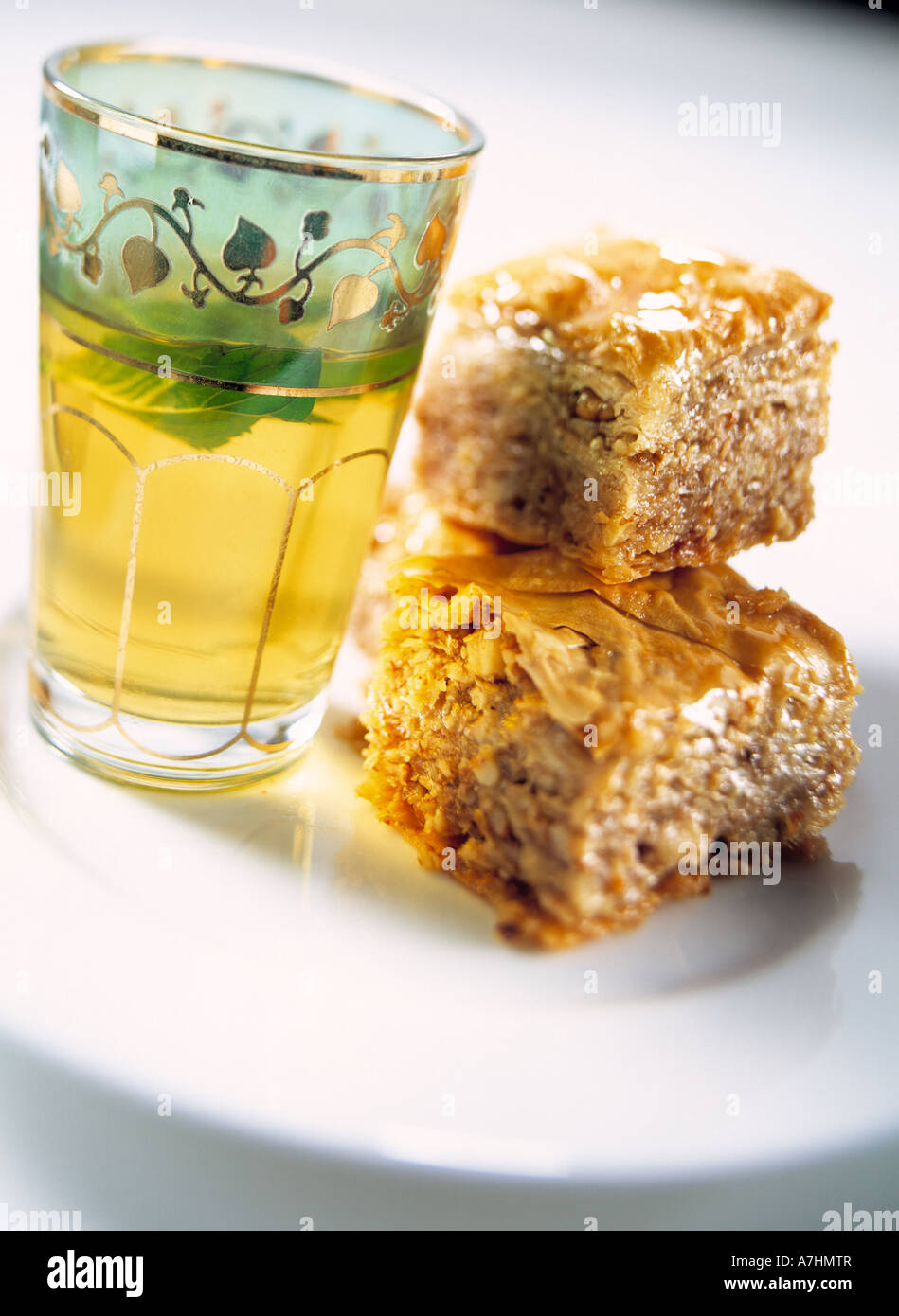 Ein Glas Mint Tee redaktionelle Essen Stockfoto