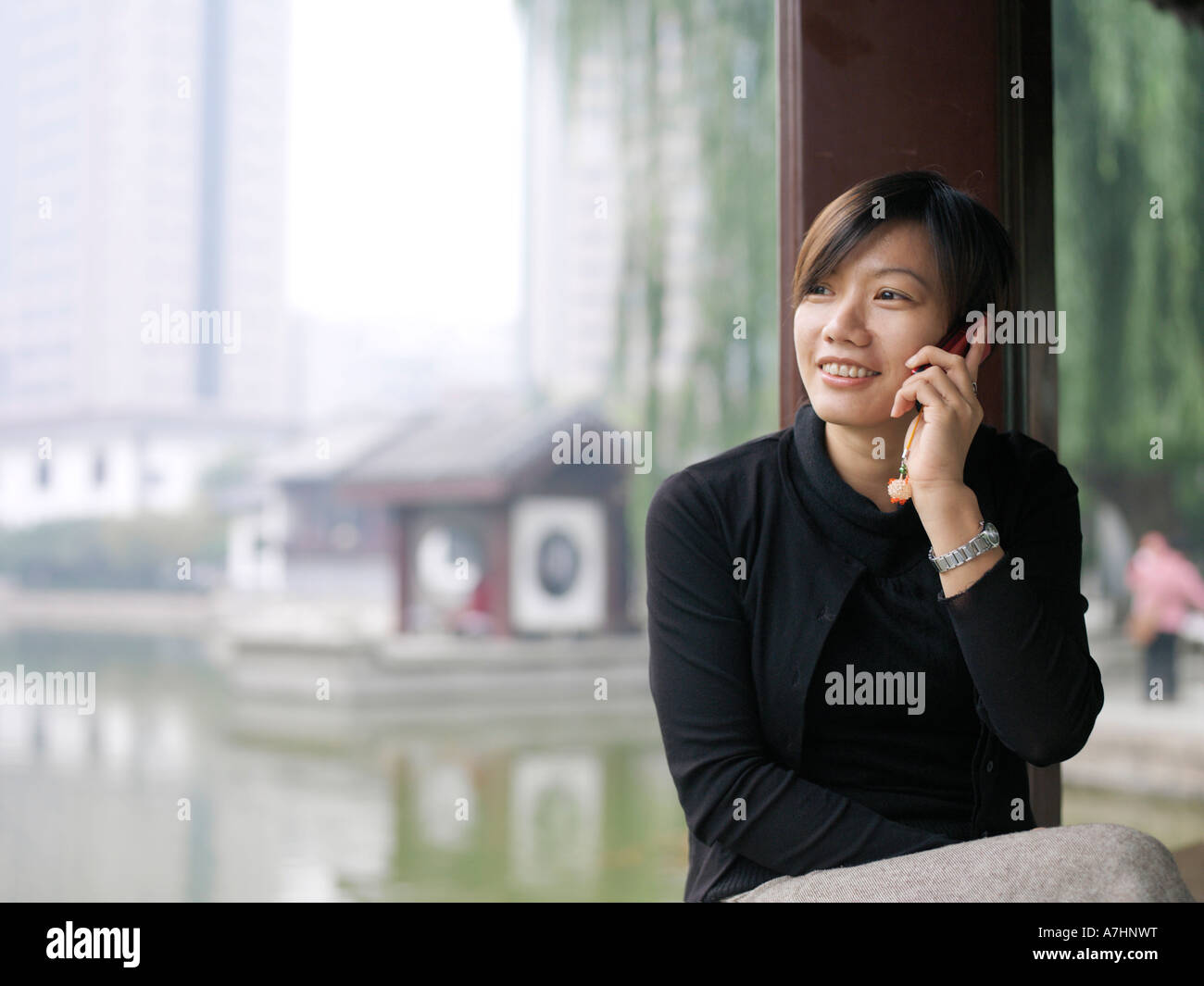 Eine junge hip städtischen Beijing Frau in einem Business-Anzug Stockfoto