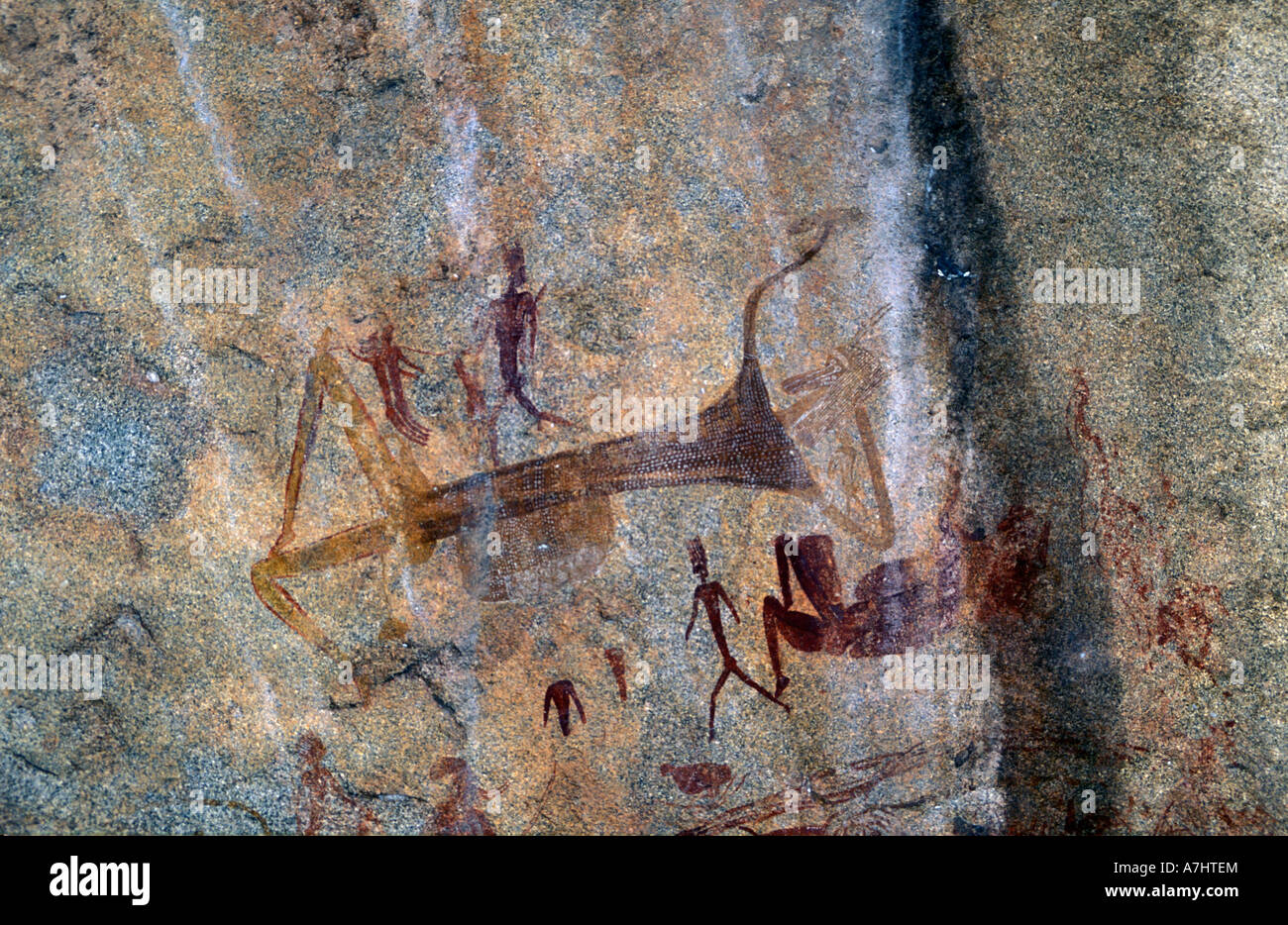Dianas Gelübde Rock Malerei Eastern Highlands Simbabwe Stockfoto