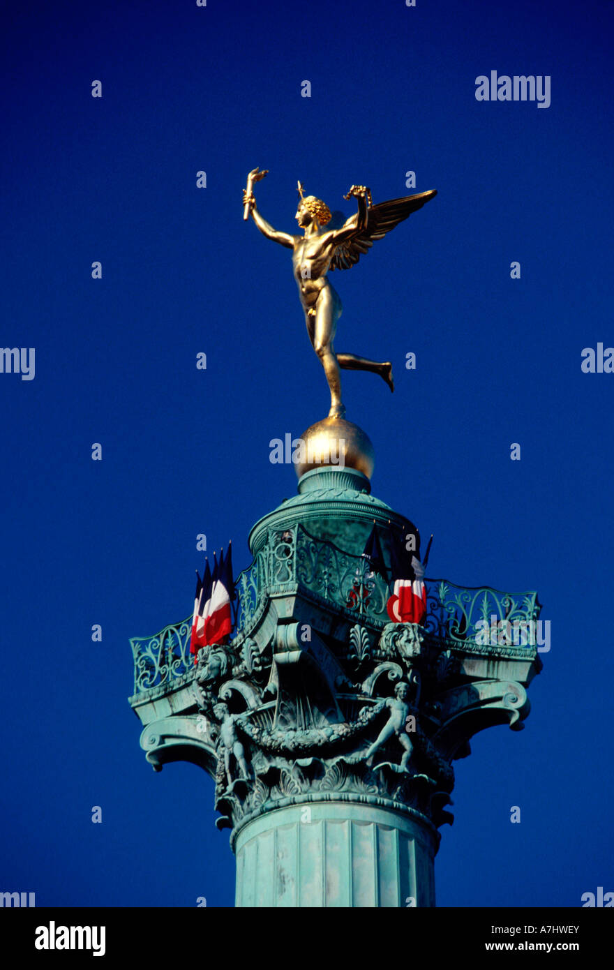 Juli Spalte Place De La Bastille von Paris Ile France Europe Stockfoto