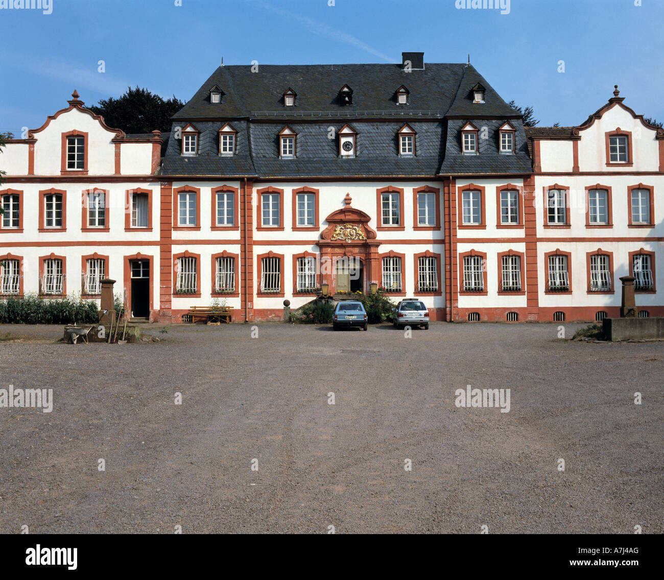 Einmal Muenchweiler in Wadern-Muenchweiler, Naturpark Saar-Hunsrueck, Saarland Stockfoto