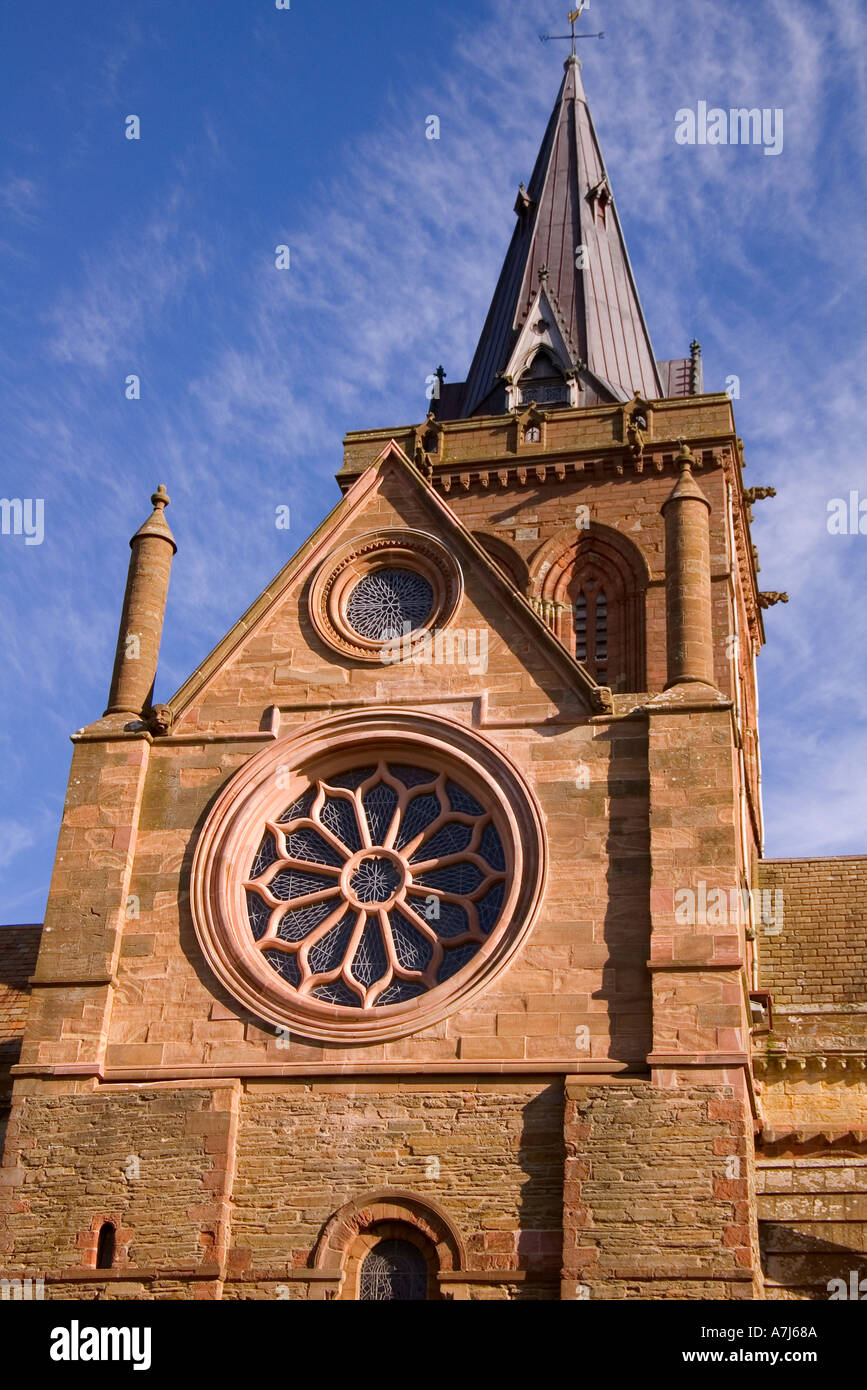 Dh St Magnus Kathedrale KIRKWALL ORKNEY Rose Fenster Südseite der Kathedrale Saint orkneys Stockfoto