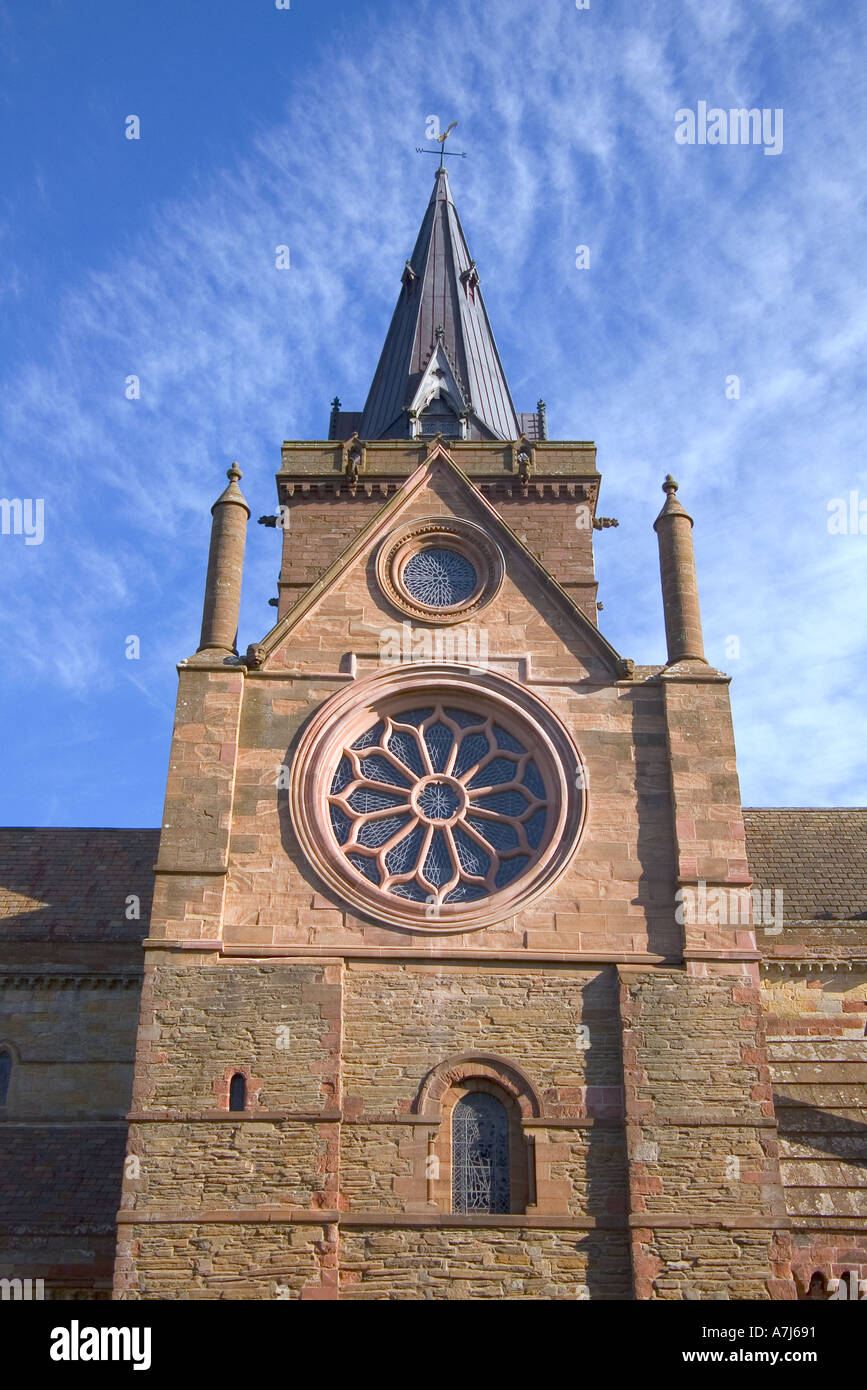 dh St Magnus Cathedral KIRKWALL ORKNEY Rose Fenster Stockfoto