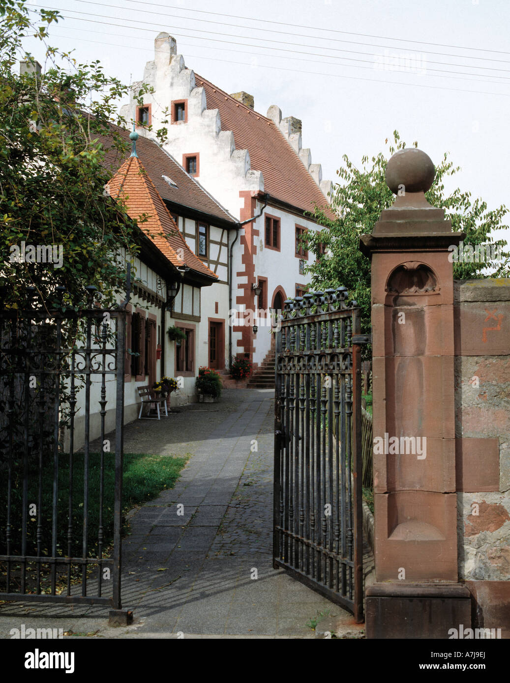 Burgmannenhaus in Babenhausen, Rhein-Main-Gebiet, Hessen Stockfoto