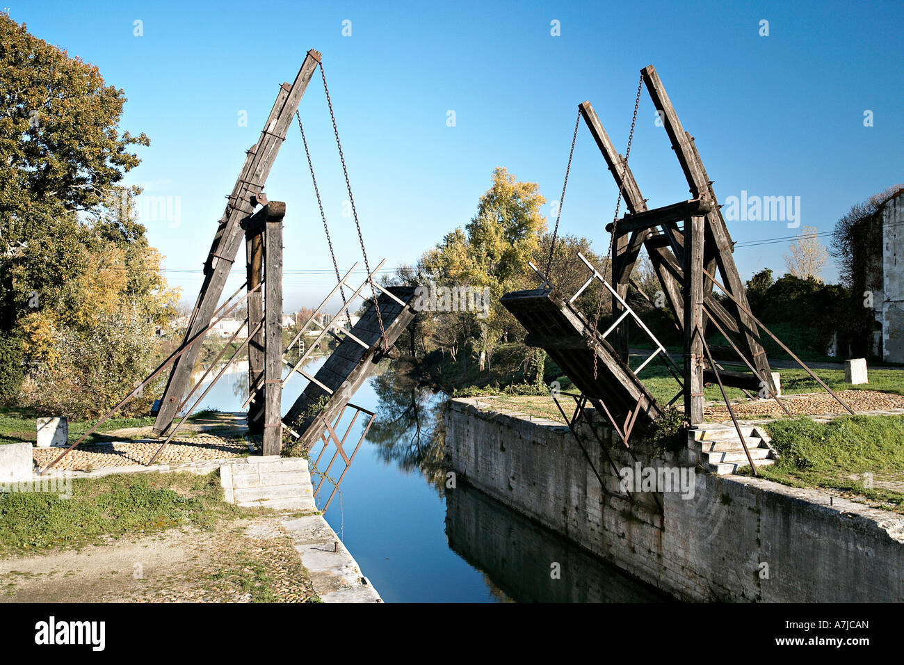 Die Brücke Langlois malte von Vincent Van Gogh in Arles, Provence