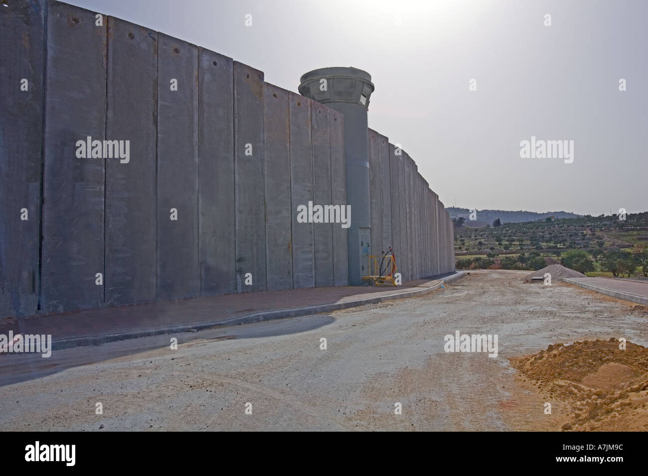 ISRAEL BETHLEHEM The Wall von Israel gebaut werden 425 Fuß lang und 25 Fuß viermal so lang und doppelt so hoch sein. Stockfoto
