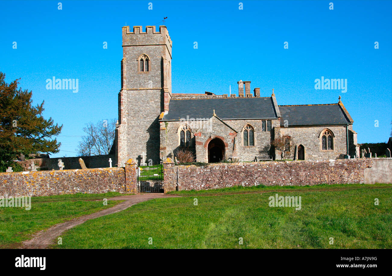 Kirche der Heiligen Jungfrau Maria Osten Quantoxhead Somerset Stockfoto