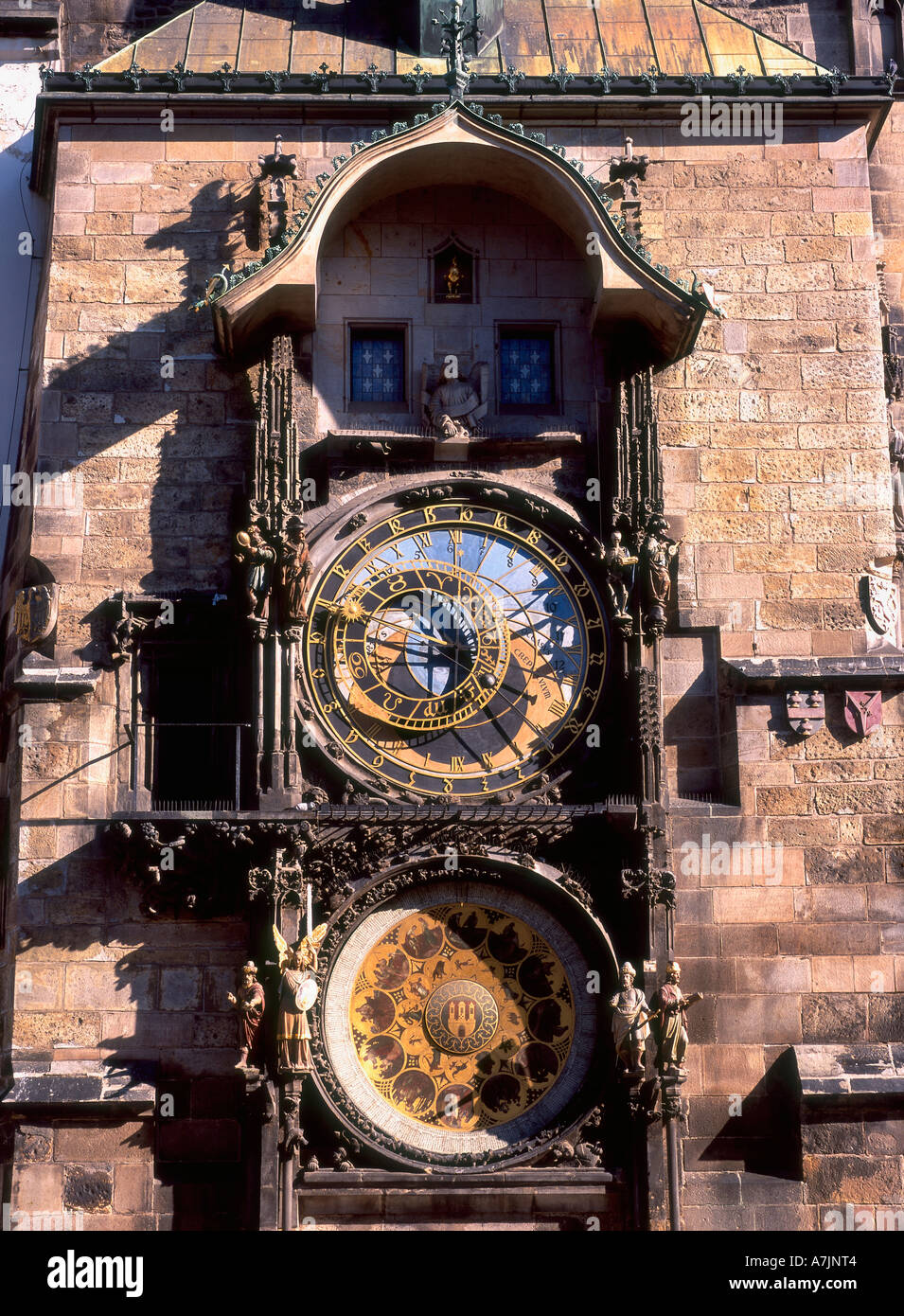 Prag, Altstädter Rathaus, astronomische Uhr Stockfoto