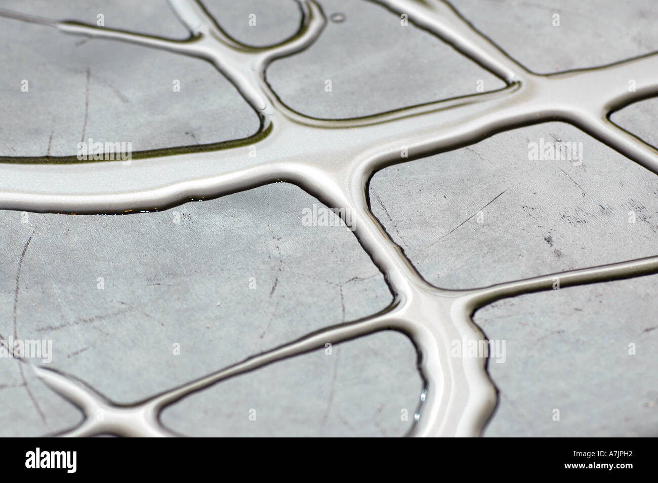 Öl in Pfanne Stockfoto