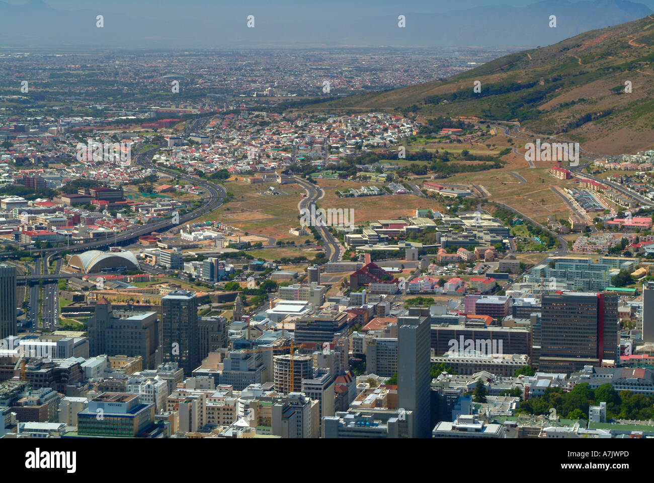 Blick auf die City Bowl Bereich Cape Town Südafrika vom Signal Hill Stockfoto
