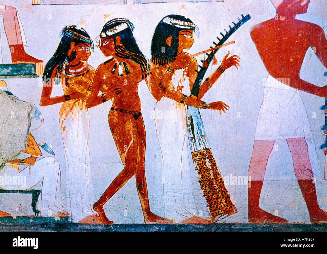 Grab Gemälde Ägypten Chapel Of The Night 1425bc Grab der Adligen von Theben Stockfoto