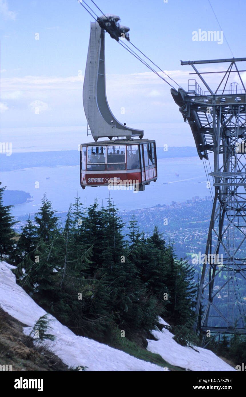 Seilbahn Grouse Mountain Vancouver BC Kanada Stockfoto