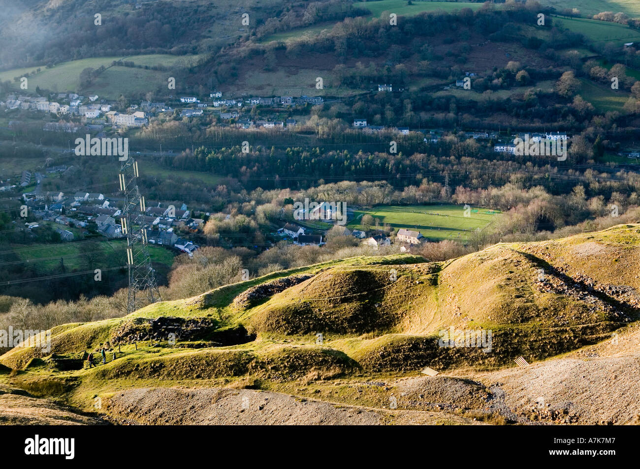 Bergbau verwöhnen Haufen Clydach Schlucht Wales UK Stockfoto