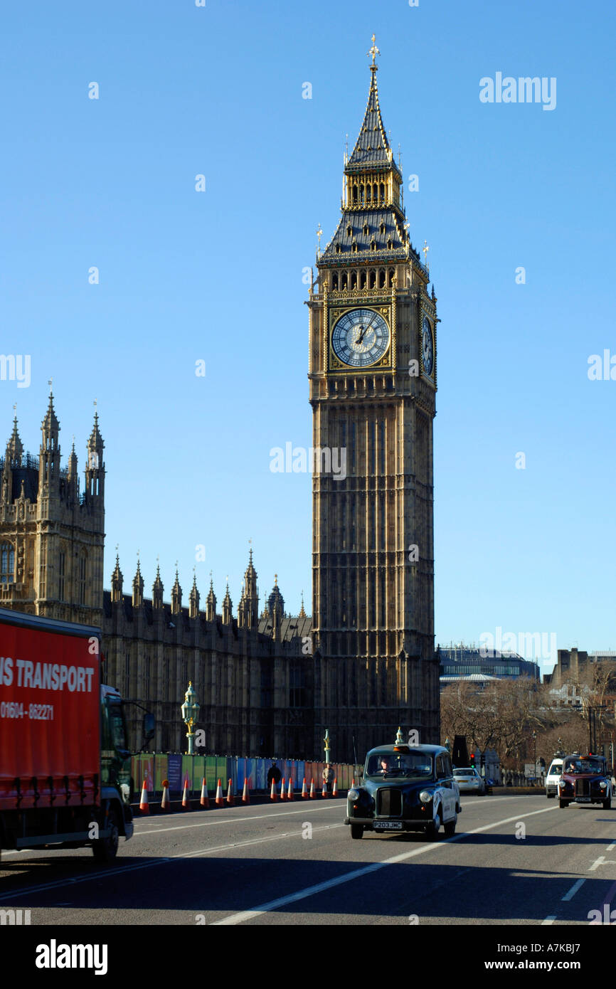 Big Ben, Teil der Häuser von Parlament, London. Stockfoto