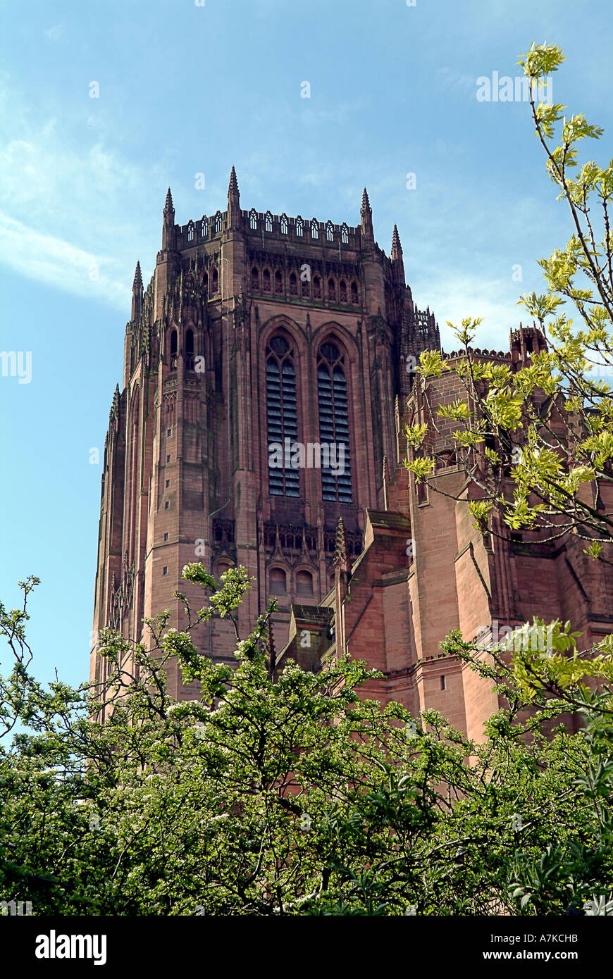 Die Kathedrale Kirche Christi in Liverpool GB die größte anglikanische Kirche im Königreich Stockfoto