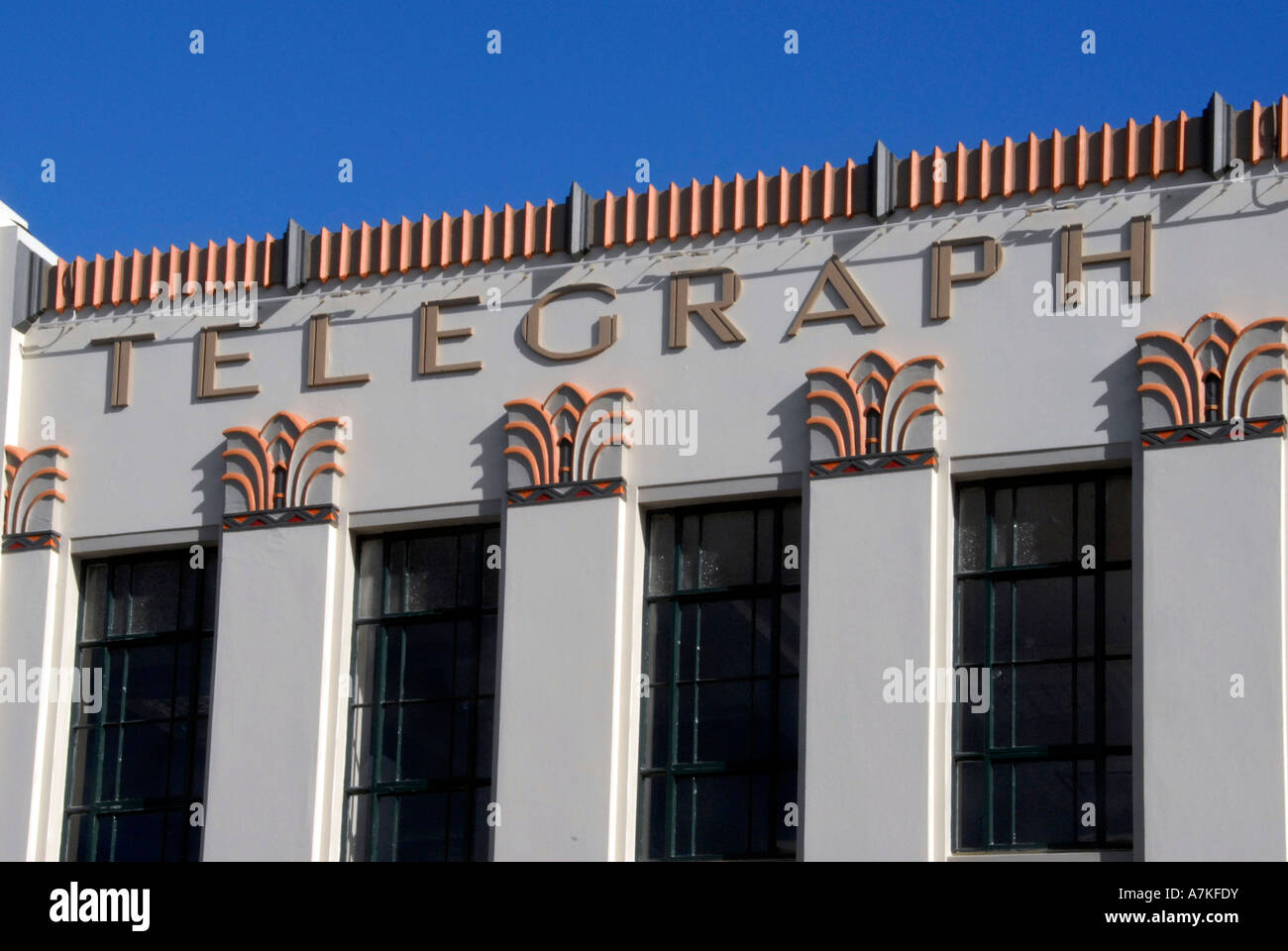Art Deco Daily Telegraph Gebäude Tennyson Street Napier Nordinsel Neuseeland Stockfoto