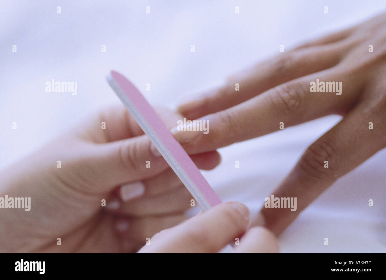 Person immer eine Maniküre Stockfoto