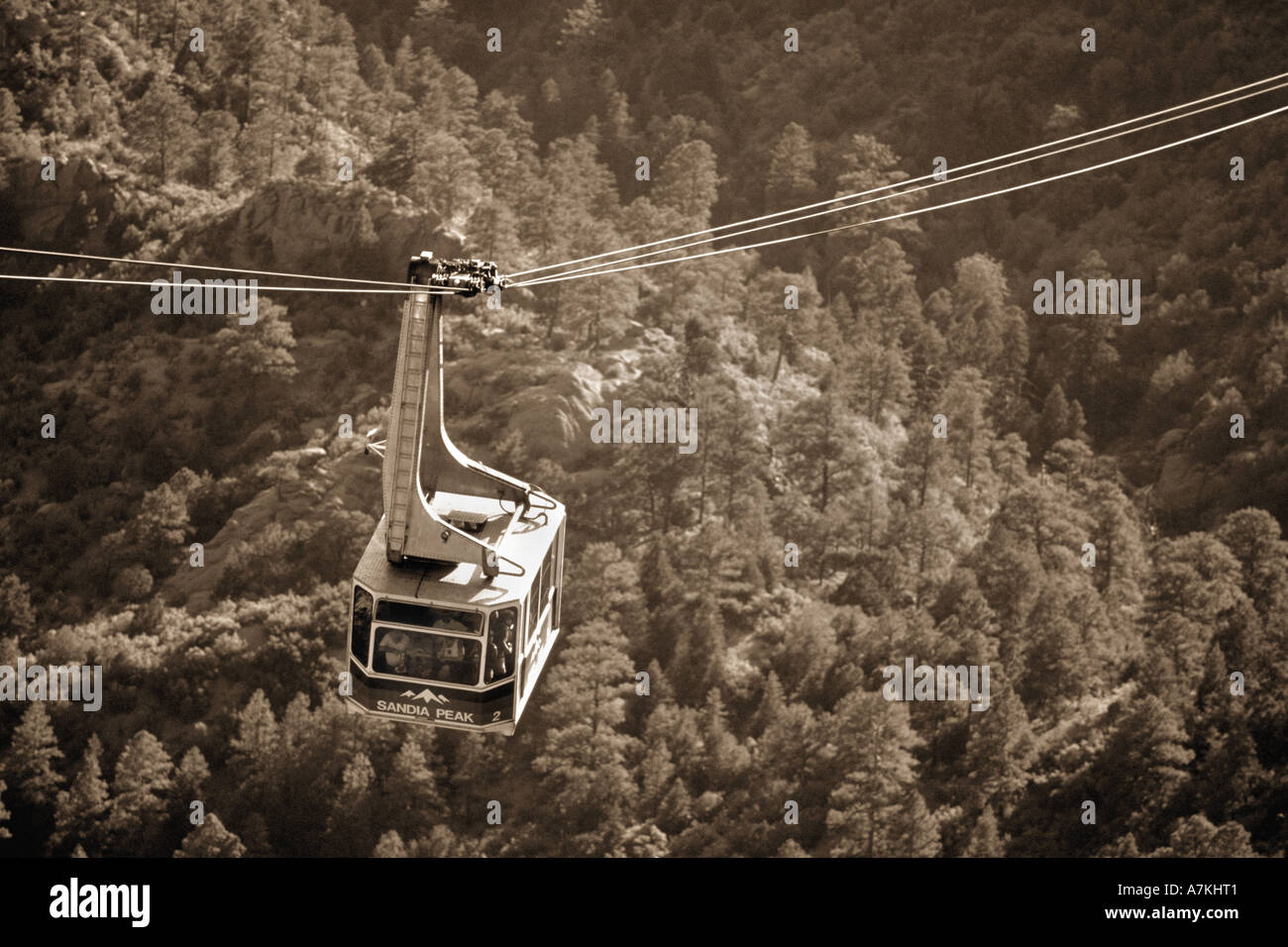 Sandia Peak Seilbahn New Mexico USA Stockfoto