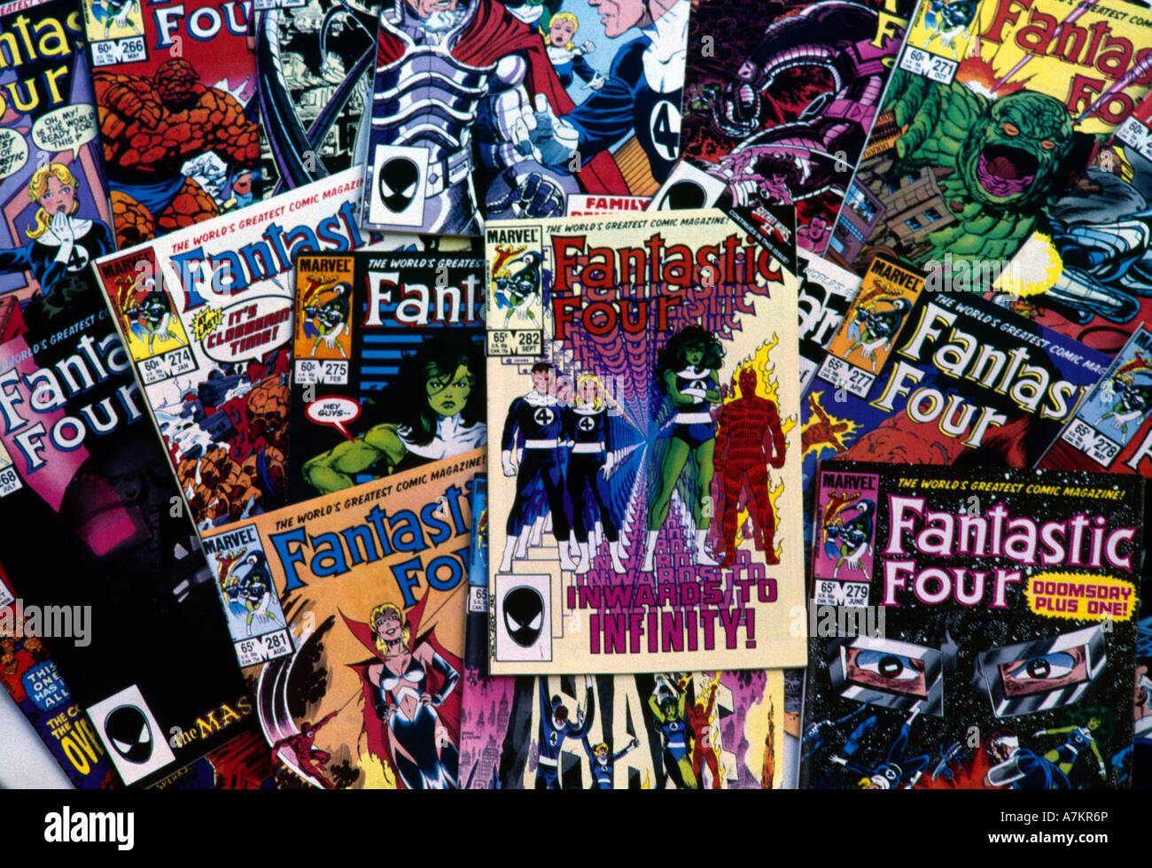 Fantastischen vier Comic-Bücher Stockfoto