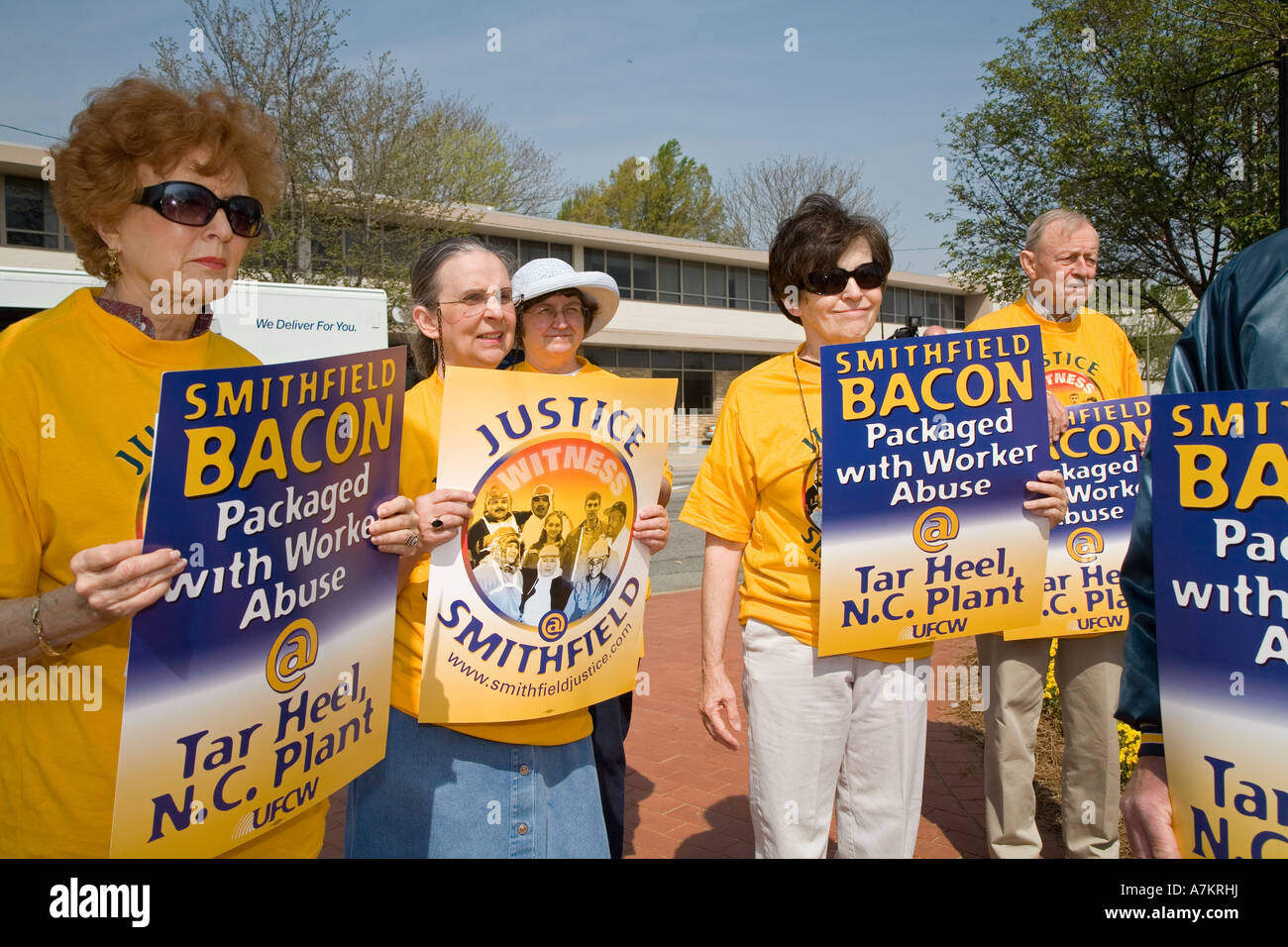 Union, die Organisation Kampagne bei Smithfield Foods Stockfoto